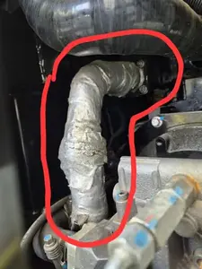 Приемная труба двигателя ZN390G, 3TNV88F-ESSY